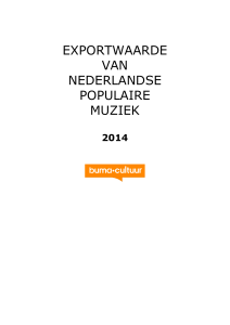 exportwaarde van nederlandse populaire muziek