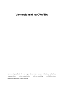 Vermoeidheid na CVA-TIA, april 2016