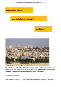 Vinden we Israël terug in het boek Openbaring – 2019