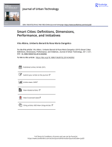 Smart Cities Definitions Dimensions Performance and Initiatives