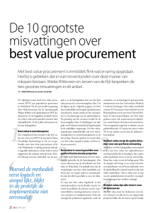 Artikel Witteveen & Van de Rijt De 10 grootste misverstanden over BVP Deal april 2013