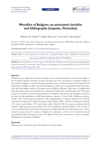 Woodlice of Belgium: an annotated checklist and bibliography (Isopoda, Oniscidea)