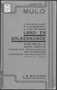 Aardrijkskunde U.L.O. Nederland & Nederlands-Indië