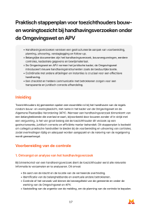 Praktisch stappenplan toezichthouders bouw- en woningtoezicht handhavingsverzoeken Omgevingswet APV