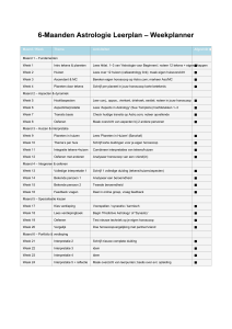 6-Maanden Astrologie Leerplan &ndash; Weekplanner voor Zelfstudie